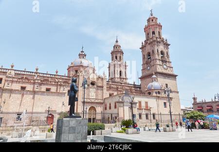 La splendida Cattedrale di Morelia, completata nel XVIII secolo Foto Stock