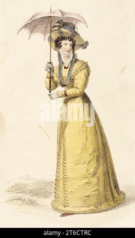 Fashion Plate (abito da passeggio), 1826. Foto Stock