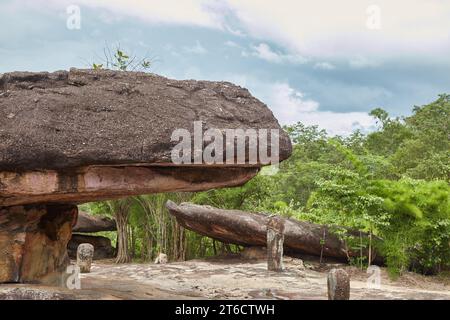 Le formazioni del Phu Phra Bat Historical Park a Udon Thani, nel nord-est della Thailandia Foto Stock