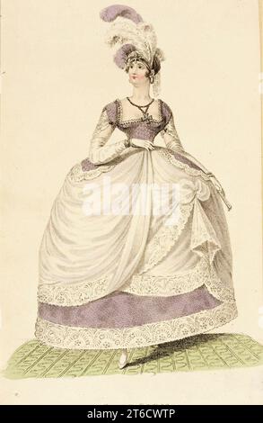 Fashion Plate (abito da corte), 1810. Foto Stock