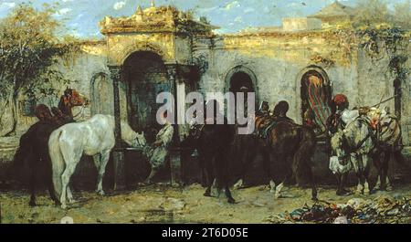 Arabi in Egitto, Sunrise, 1867. Foto Stock