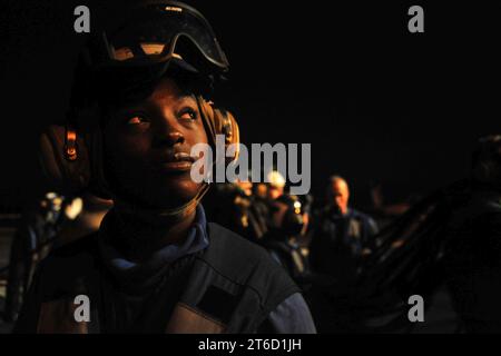 USS Carl Vinson Action Foto Stock