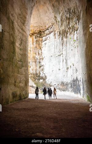 Orecchio di Dionisio nel Parco Archeologico della Neapolis - Siracusa - Italia Foto Stock