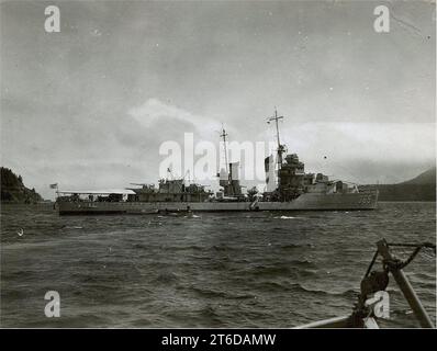 USS Cummings (DD-365) a Bar Harbor, Maine (USA), nell'agosto 1937 Foto Stock