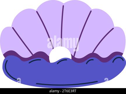 Capesante e conchiglia perlata, ostriche Illustrazione Vettoriale