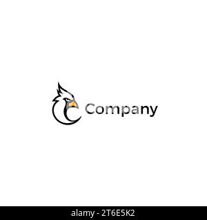 Simbolo logo Bird Letter C. Illustrazione Vettoriale
