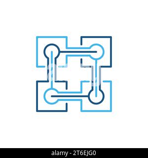 Concetto vettoriale Blockchain icona creativa semplice o elemento di design Illustrazione Vettoriale