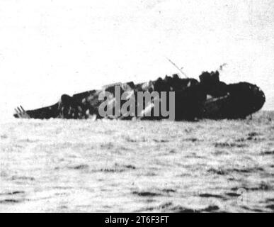 USS Pennsylvania (BB-38) naufragio off Kwajalein03 1948 Foto Stock