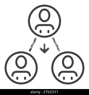 Icona semplice o simbolo del concetto vettoriale di comportamento sociale nello stile di contorno Illustrazione Vettoriale