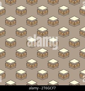 Tegole Vector Concept colorate con motivo moderno senza cuciture Illustrazione Vettoriale