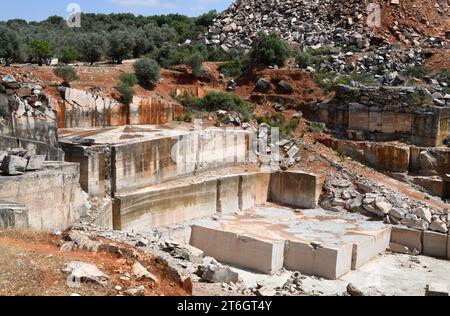 Cava di marmo. Questa foto è stata scattata a Vila Vicosa, Portogallo. Foto Stock