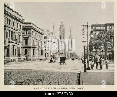 UNA PARTE DELLA FIFTH AVENUE, NEW YORK DALL'ARTICOLO "UN ARMISTIZIO DELL'ARCHITETTURA CITTADINA AMERICANA". Di E. C. Gardner. Dalla rivista Engineering Magazine DEDICATA AL PROGRESSO INDUSTRIALE volume XII ottobre 1896 a marzo 1897, la rivista Engineering Magazine Co Foto Stock