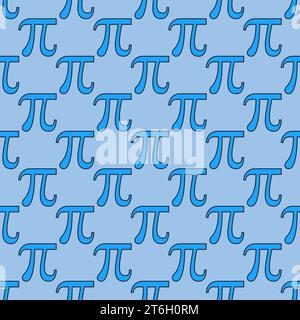 Schema senza cuciture blu concetto matematico vettoriale Pi Symbol Illustrazione Vettoriale