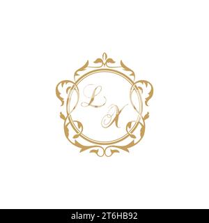 Invito iniziale al matrimonio LX con elegante modello grafico vettoriale con elemento circolare ornamento Illustrazione Vettoriale