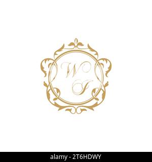 Invito iniziale di matrimonio con elegante modello grafico vettoriale con elemento circolare ornamento Illustrazione Vettoriale