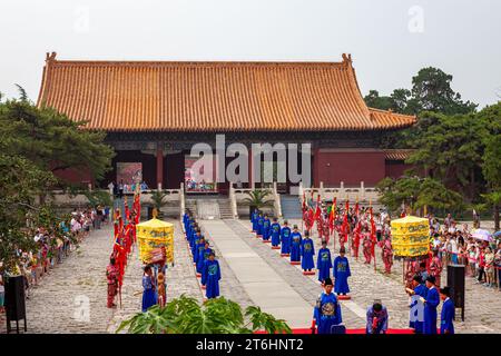 Cerimonia presso le Tombe Ming vicino a Pechino in Cina Foto Stock