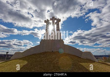 Montagna delle tre croci Vilnius Foto Stock