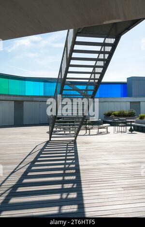 Danimarca, Aarhus, museo d'arte 'AROs Aarhus', impressionante installazione del tetto, scala Foto Stock