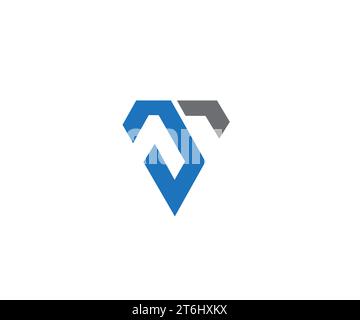 Design del logo JS, modello vettoriale del logo JT Illustrazione Vettoriale