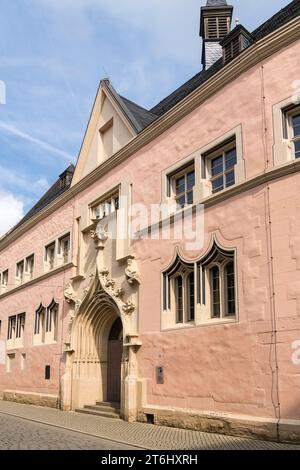 Turingia, Erfurt, centro storico, Collegium maius, 1550, la più antica università della Germania, il portale Kielbogen Foto Stock