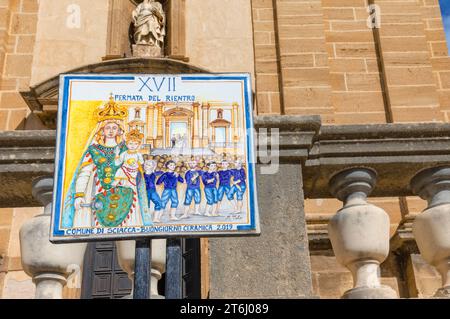 Cattedrale di Sciacca, Sciacca, distretto di Agrigento, Sicilia, Italia Foto Stock