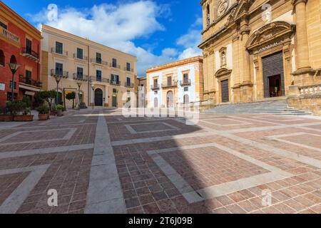 Piazza Duomo, Sciacca, Agrigento, Sicilia, Italia Foto Stock