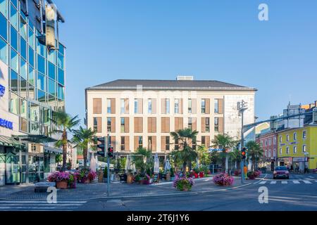 Spittal an der Drau, piazza Burgplatz nel Nationalpark alti Tauri, Carinzia, Austria Foto Stock