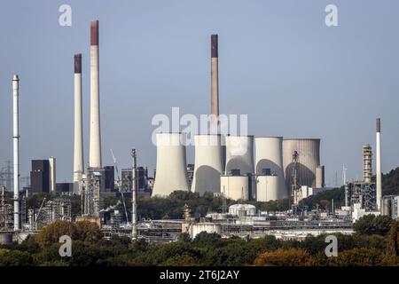 Gelsenkirchen, Renania settentrionale-Vestfalia, Germania, centrale elettrica di Scholven, centrale elettrica a carbone duro Uniper. Foto Stock