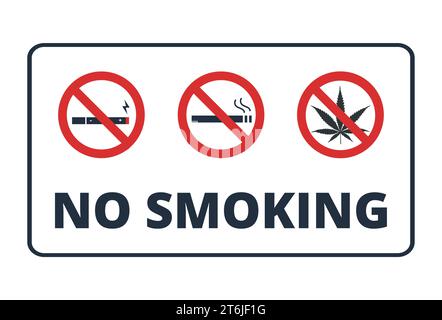 Simbolo di divieto di fumo Illustrazione Vettoriale