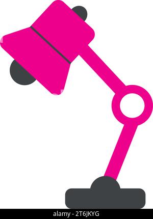 Icona lampada da tavolo isolata per ufficio Vector Illustrazione Vettoriale