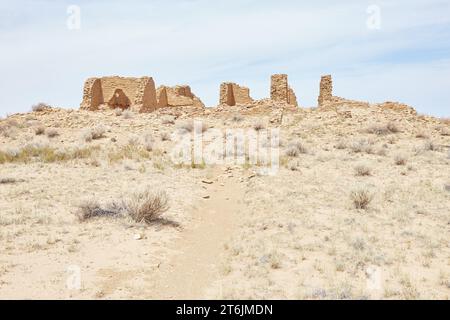 Pueblo del Arroyo a Chaco Canyon, New Mexico Foto Stock