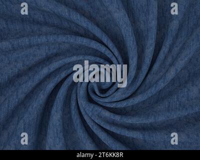 Sfondo formato da denim ritorto. illustrazione 3d. Foto Stock