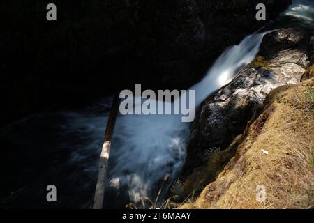 Cascate Little Qualicum - Provincial Park (Isola di Vancouver) Canada Foto Stock