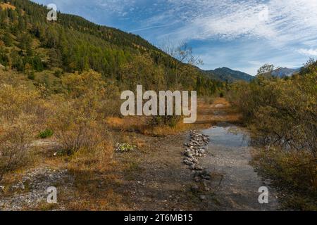 Valle di Rissbach, riserva naturale Karwendel, Alpi, Tirolo, Austria, Europa, Foto Stock