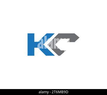 Vettore di design del logo KC Letter Illustrazione Vettoriale