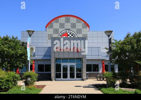 Bowling Green, Kentucky, Stati Uniti. Ingresso al National Corvette Museum. Foto Stock