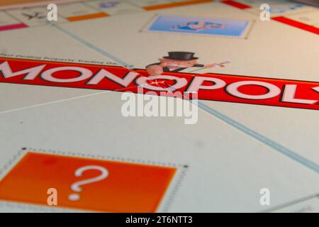 Una foto del tabellone Monopoli. Foto Stock