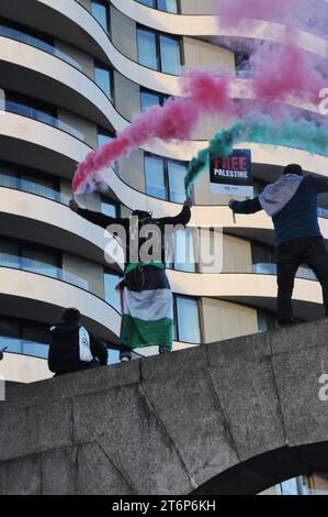 La marcia della pace di Londra per Gaza Foto Stock