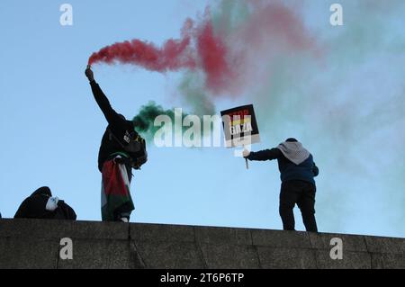 La marcia della pace di Londra per Gaza Foto Stock