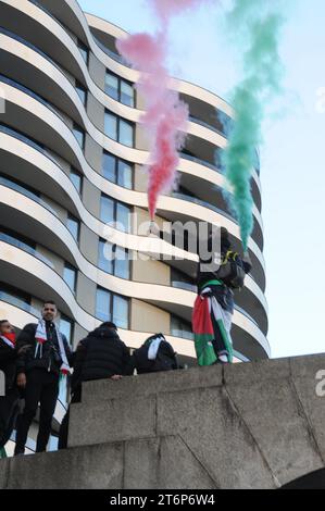 La marcia della pace di Londra per Gaza Foto Stock