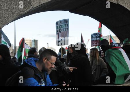 La marcia della pace di Londra per Gaza Foto Stock