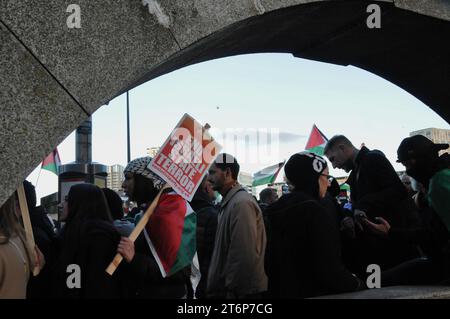 La marcia della pace di Londra per Gaza Foto Stock