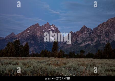 WY05774-00...WYOMING - prima mattina presso l'uscita Mountain View nel Parco Nazionale di Grand Teton. Foto Stock