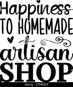 Felicità al negozio di artigianato fatto in casa Illustrazione Vettoriale
