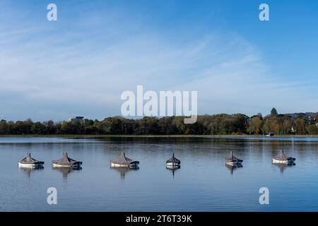 Lago artificiale di Llanishen e centro di sport acquatici, Cardiff, Galles del Sud Foto Stock