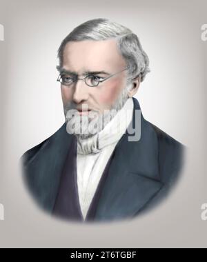 Jean Victor Poncelet. 1788-1867. Ingegnere matematico francese Foto Stock