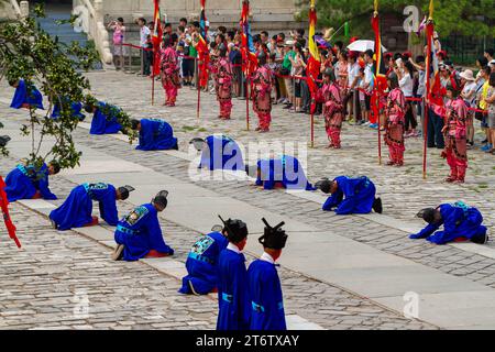 Cerimonia presso le Tombe Ming vicino a Pechino in Cina Foto Stock