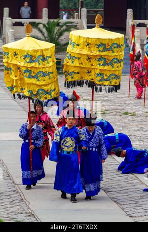 Cerimonia presso le Tombe Ming vicino a Pechino in Cina Foto Stock