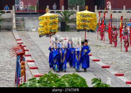 Cerimonia presso le Tombe Ming vicino a Pechino in Cina Foto Stock