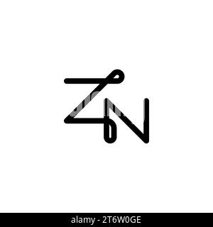 Logo ZN, monogramma ZN, logo ZN iniziale, logo Letter ZN, icona, vettore Illustrazione Vettoriale